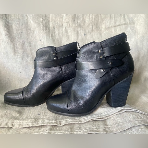 ☕️ NWOT rag & bone Harrow black leather ankle boots women’s size 9/39 ☕️ - Picture 7 of 7